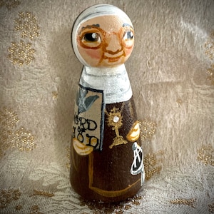Mother Angelica of EWTN Catholic Saint Doll Wooden Toy Made to Order image 1