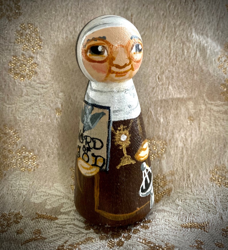 Mother Angelica of EWTN Catholic Saint Doll Wooden Toy Made to Order image 1