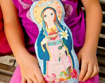 Doll KIT - Immaculate Heart of Mary Fabric - Catholic Saint Doll Softie