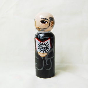 St Ignatius of Loyola Catholic Saint Doll Wooden Toy Made to Order image 2