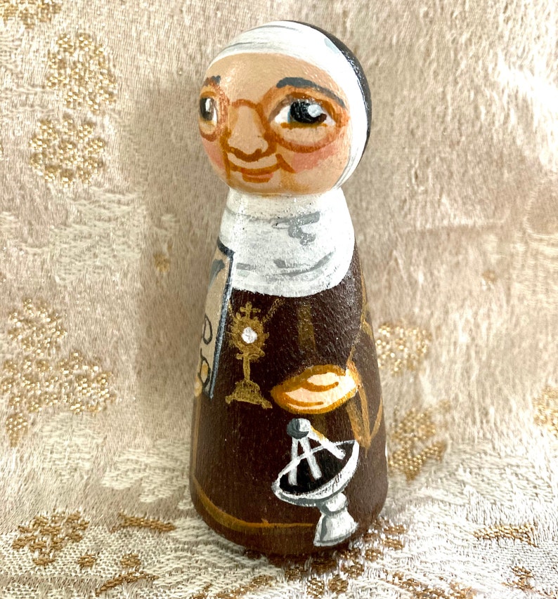 Mother Angelica of EWTN Catholic Saint Doll Wooden Toy Made to Order image 8