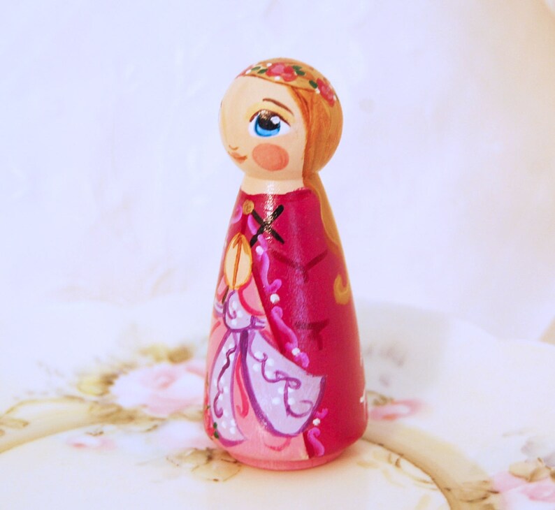 St Adelaide Wooden Toy Catholic Saint Doll Made to Order Etsy