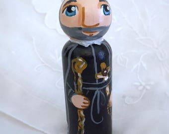 Saint Andrew Bobola Catholic Saint Doll - Wooden Toy - Made to Order