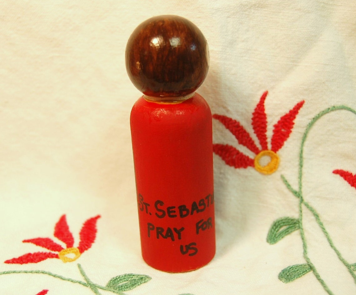 St Sebastian Catholic Saint Doll Wooden Toy Made to Order | Etsy