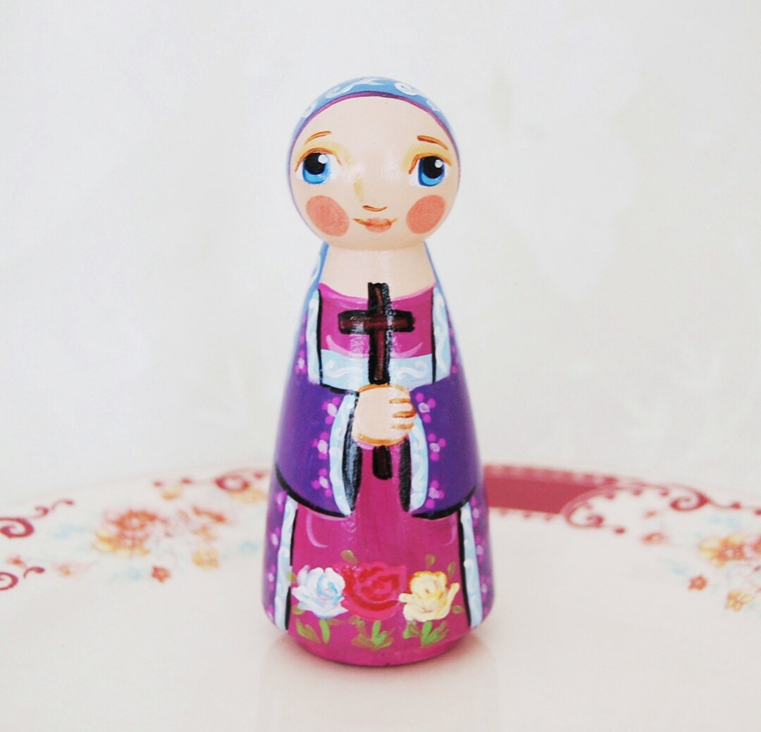 St Sophia Catholic Saint Doll Wooden Statue Made to Order Etsy