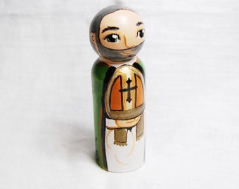 Blessed Conor O'Devaney Catholic Saint Toy - Wooden Peg Doll - Made to Order