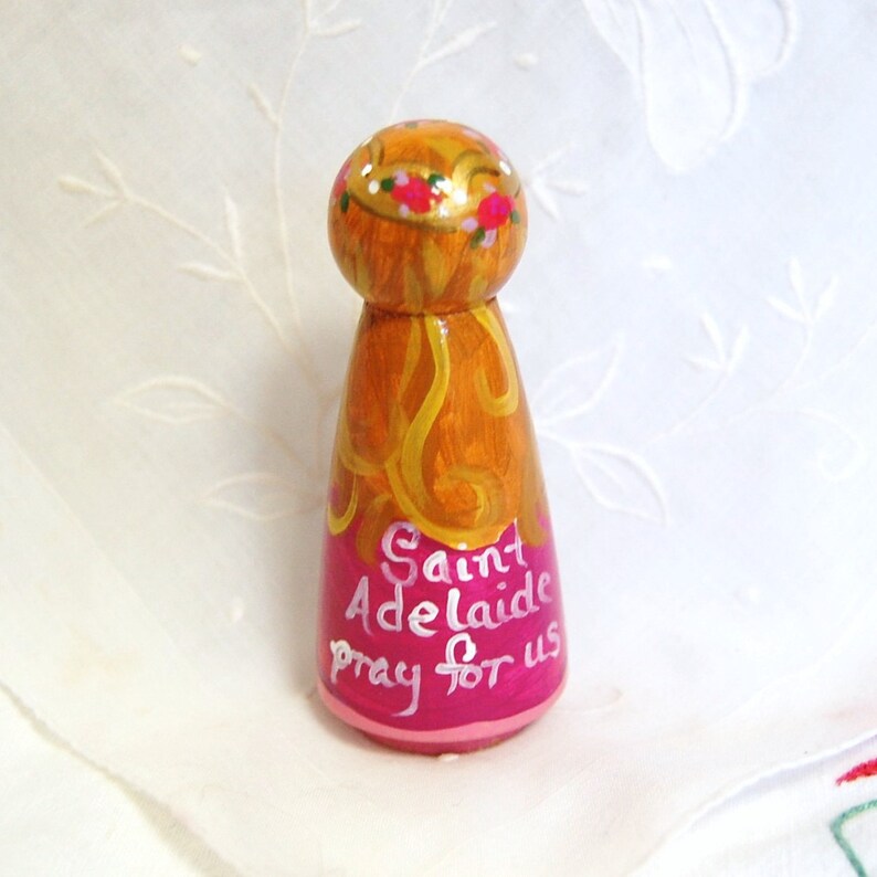 St Adelaide Wooden Toy Catholic Saint Doll Made to Order Etsy
