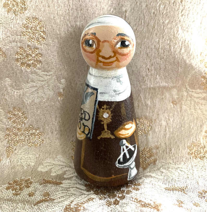 Mother Angelica of EWTN Catholic Saint Doll Wooden Toy Made to Order image 2