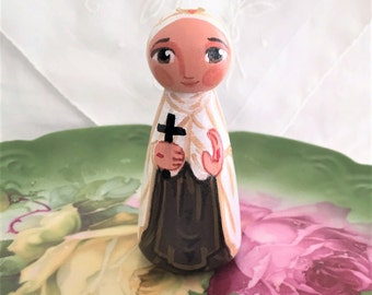 Saint Mariam Baouardy  Mary of Jesus Crucified Catholic Peg Doll Keepsake Collectible