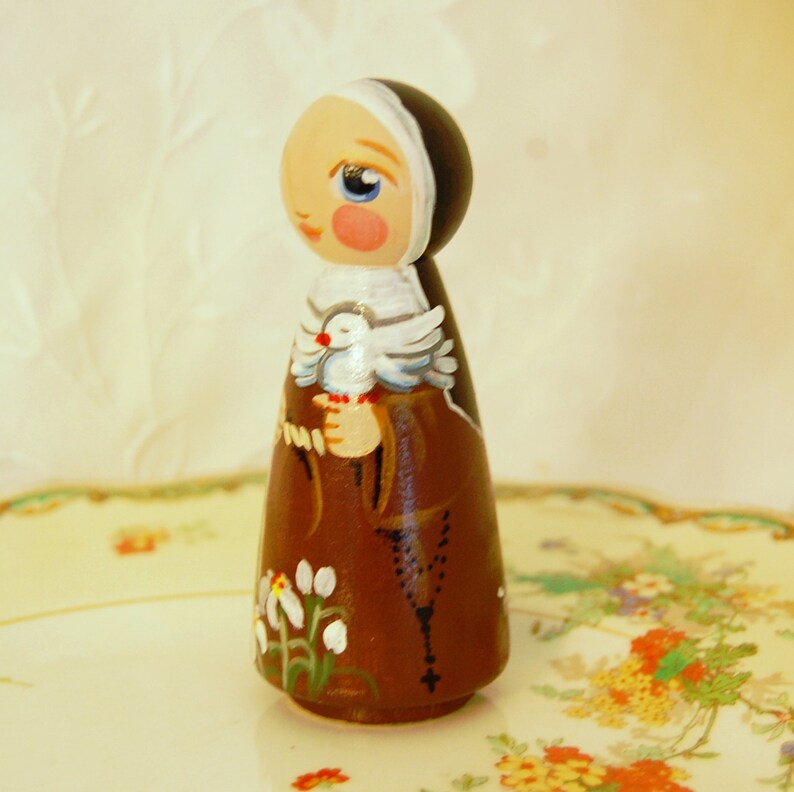 St Colette Catholic Saint Doll Wooden Toy Made to Order Etsy