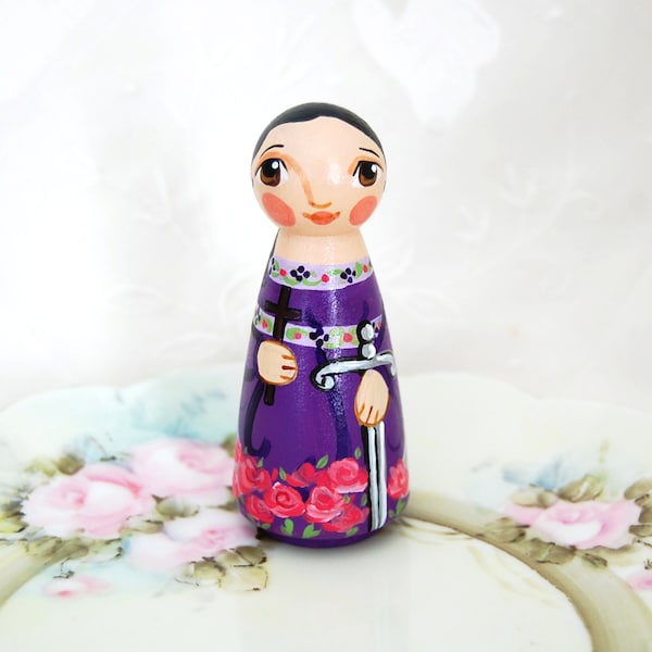 St Felicity of Carthage Catholic Saint Doll - Wooden Doll - Made to Order