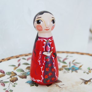 Saint Mary Magdalene Catholic Patron Saint Toy Wooden Doll Made to Order image 2