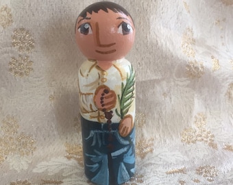 Saint Jose Sanchez del Rio Wooden Doll - Catholic Toy - Made to Order