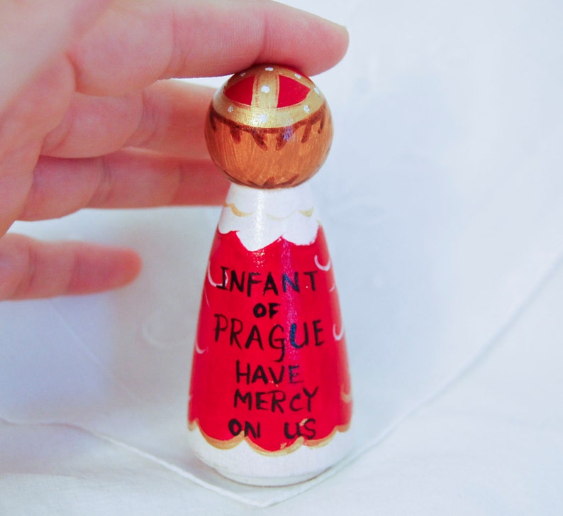 Infant Jesus of Prague Wooden Toy Catholic Saint Doll Made Etsy