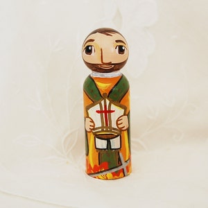 St Denis of Paris France Catholic Saint Doll Peg Toy Made to Order image 1