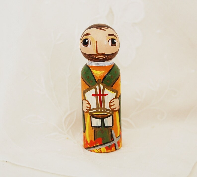 St Denis of Paris France Catholic Saint Doll Peg Toy Made to Order image 1