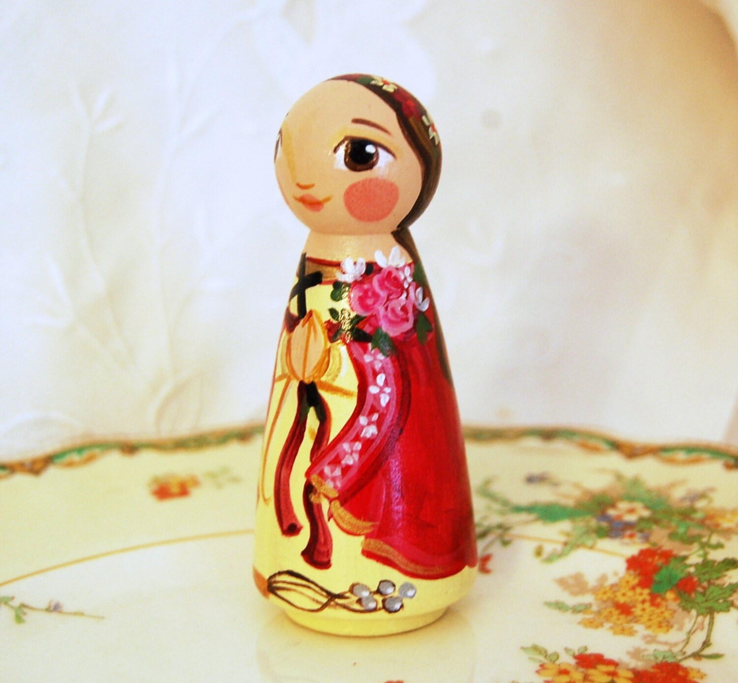 St Vivian Catholic Saint Doll Wooden Toy Made to Order Etsy
