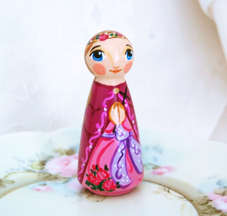 St Adelaide Wooden Toy Catholic Saint Doll Made to Order Etsy