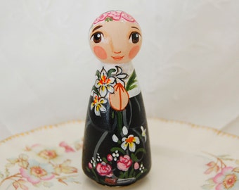 St Agostina Pietrantoni - Catholic Saint Doll - Wooden Peg - Made to Order