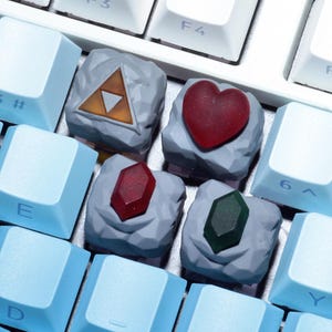 Tasti Zelda Tasti per tastiera meccanica stampati in 3D di alta qualità con Triforce Master Sword Hyrule Crest Accessori da gioco durevoli e personalizzabili