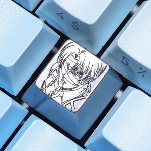 Attack on Titan Metal Keycap Custom Engraved Zinc Alloy Keycap for Cherry MX Mechanical Gaming Keyboard Anime Keycap Gift for Fans Collector