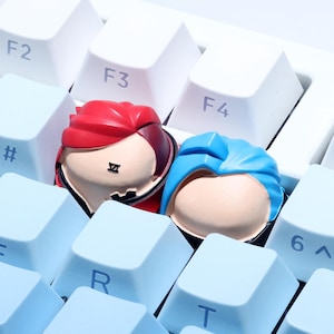 League of Legends Keycaps Jinx Vi 3D Printed Keycaps Hand Painted Mechanical Keyboard Keycaps Gamer Gift Custom Keycap Set Gaming Accessory