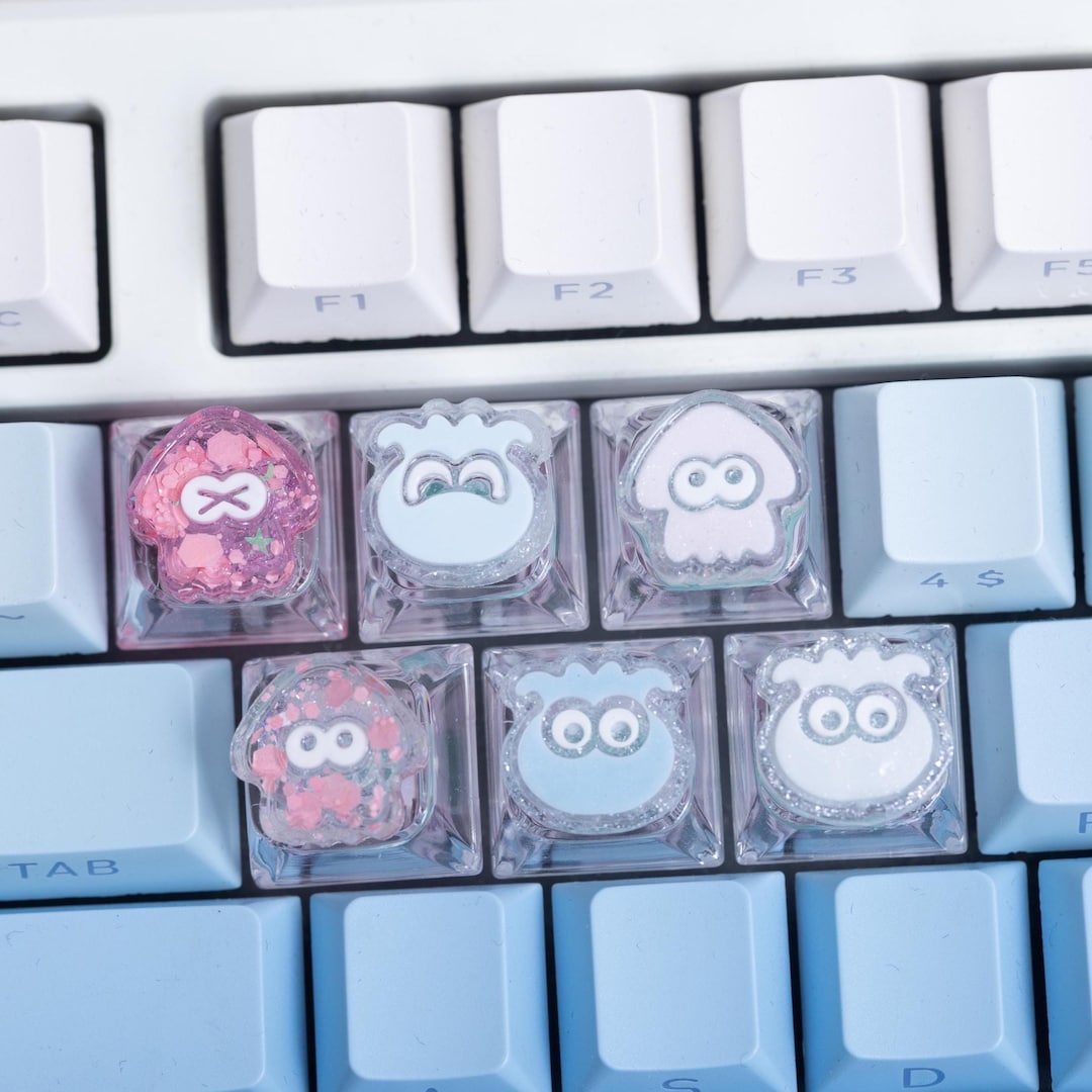 Splatoon Transparent Resin Keycaps Custom Artisan Keycap Set High ...