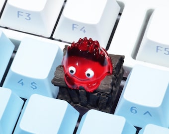 Howl&#39;s Moving Castle Custom Keycap Set Hand-Painted Studio Ghibli Lover Gift Mechanical Keyboard Keycaps Cherry MX Switches for Ghibli Fans