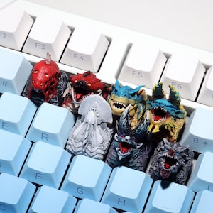 Monster Hunter Keycap for Mechanical Keyboard Cherry MX Compatible Custom Artisan keycap Mechanical Keyboard Handmade Birthday Gift for Him