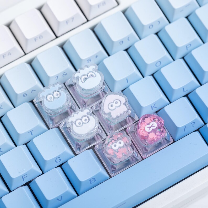 Splatoon Transparent Resin Keycaps Custom Artisan Keycap Set High ...