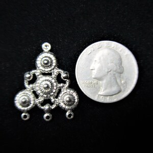 6 Pieces Jewelry Findings for Earring Making Six Pcs Chrome Silver Plated Copper Jewelry Stamping for Making Jewelry 1 Inch Tall by 1&quot; Wide