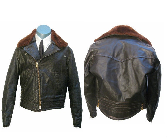 Police style shop motorcycle jacket