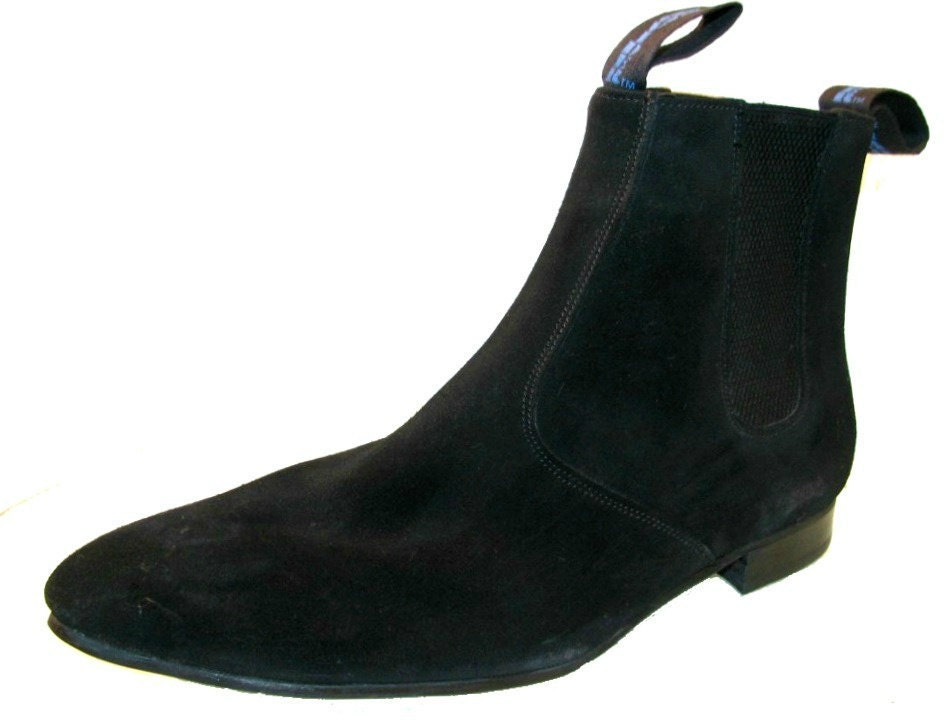 Vintage Chelsea Boots From Mens Suede Black Suede -