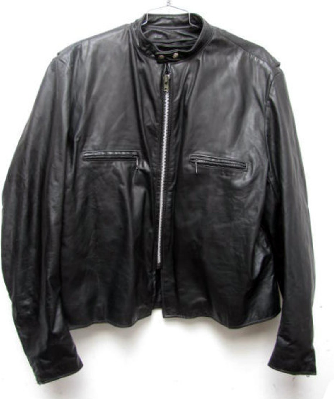 Brooks Cafe Racer Motorcycle Jacket Vintage Mens Black Leather - Etsy