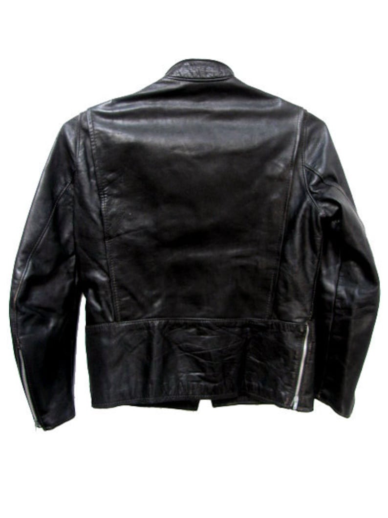 Vintage Brooks Motorcycle Jacket Mens Black Leather Cafe Racer | Etsy