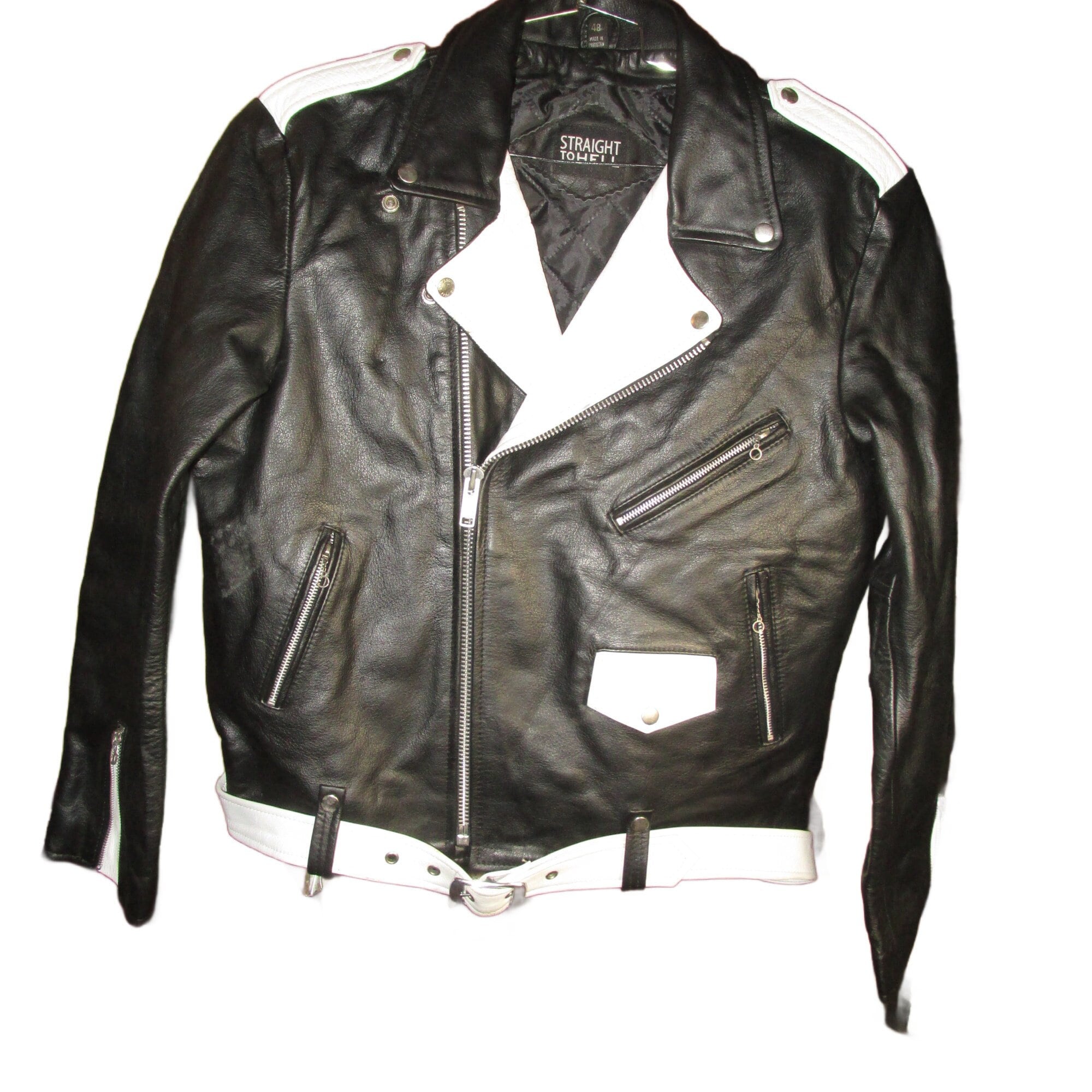 LEONARD テーラードジャケット ブラック/ホワイト　トリム LEONARD テーラードジャケット ブラック/ホワイト トリム レオナール