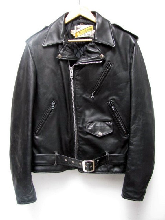 Schott Perfecto ブラックレザーライダースジャケット 34 Schott perfecto/leather jacket/motorcycle/34/leat… - Gem