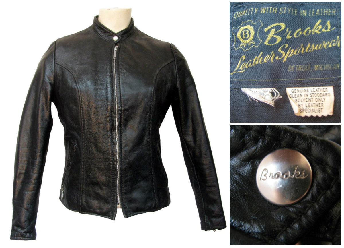 Brooks Sportswear Cafe Motorcycle Jacket Womens 1960s Brooks Sportswear Cafe Motorcycle Jacket Womens 1960s