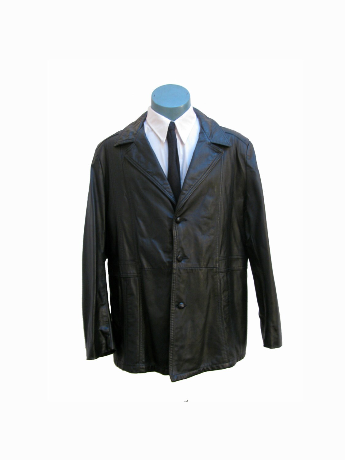 Vintage Mens Greaser Jacket Reed Sportswear Black Leather Etsy