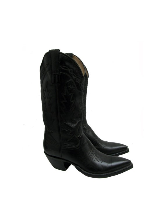 mens black pointed toe cowboy boots