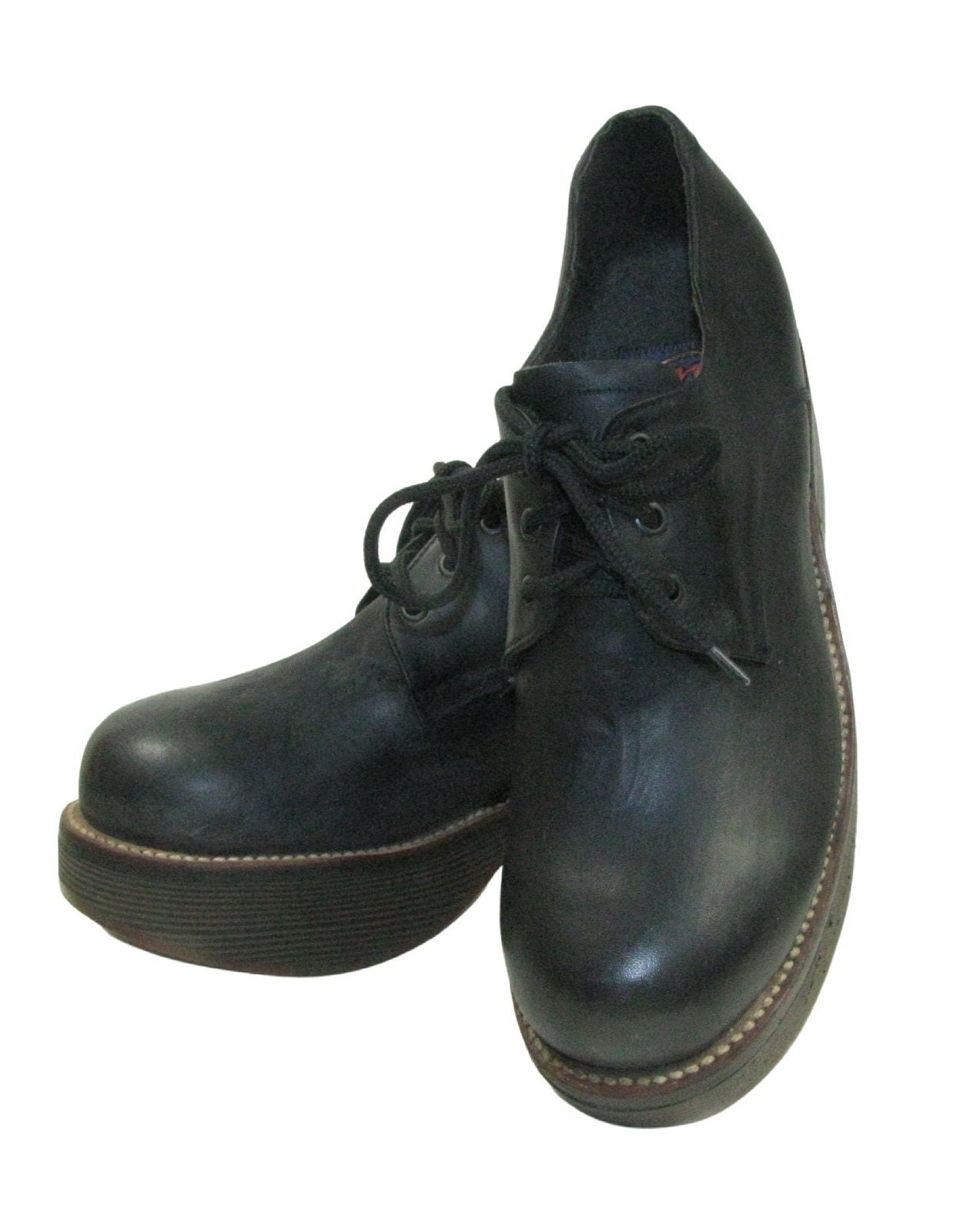 Nana Wooden Bottom Platforms Shoes Vintage Womens Black Nana Wooden Bottom Platforms Shoes Vintage Womens Black