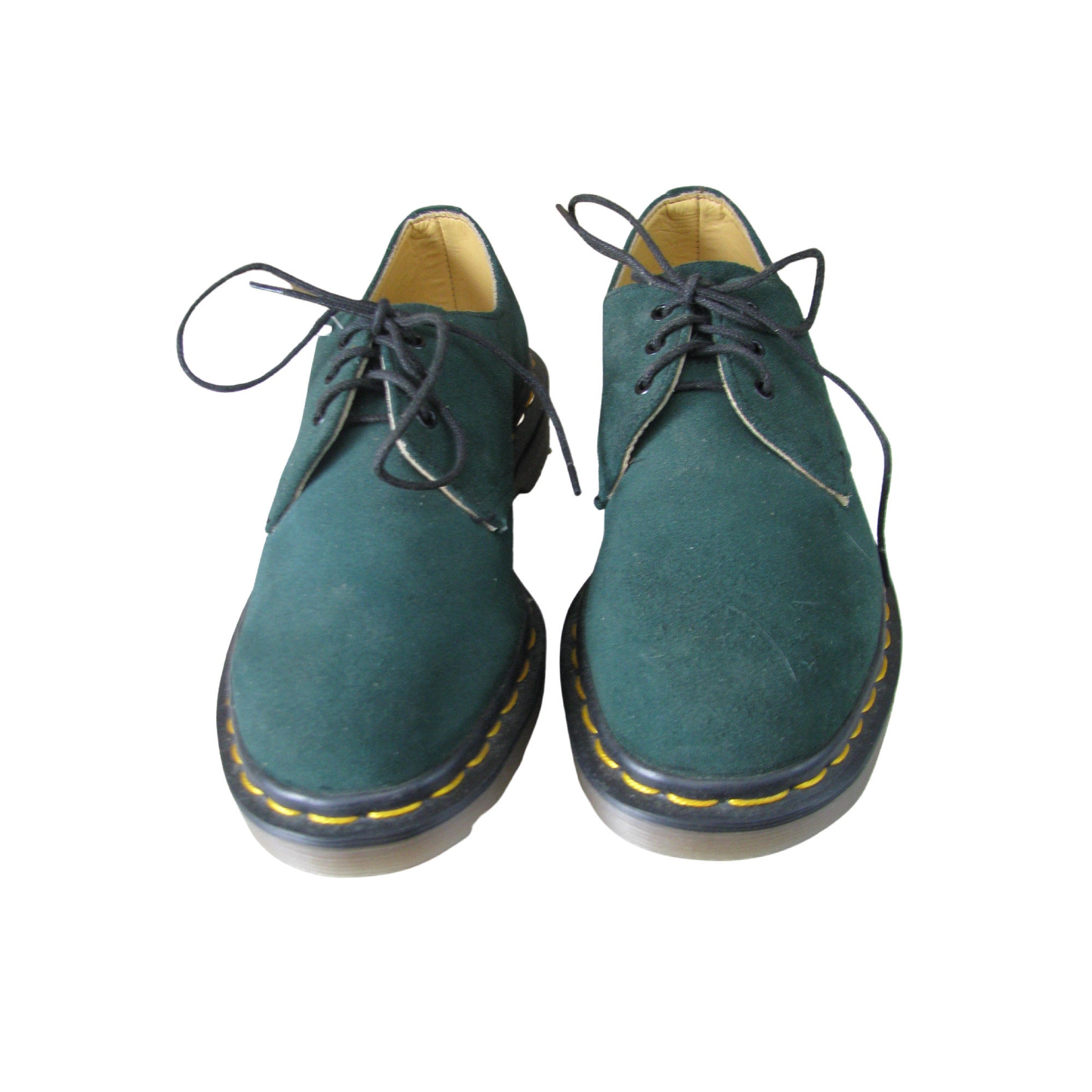 Vintage 1980s Na Na Dr Martens Air Wair Shoes Made in England Mens Pine Green Suede Gibson Shoes Mens US Size 6 Fits Womens US Size 7 Etsy Canada