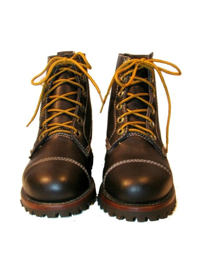 靴 rusty gold engineer boots vibram Y2K 00s EasyMoc x DR Rangeley Boot DB - Vibram 2060 - CFS Brandy
