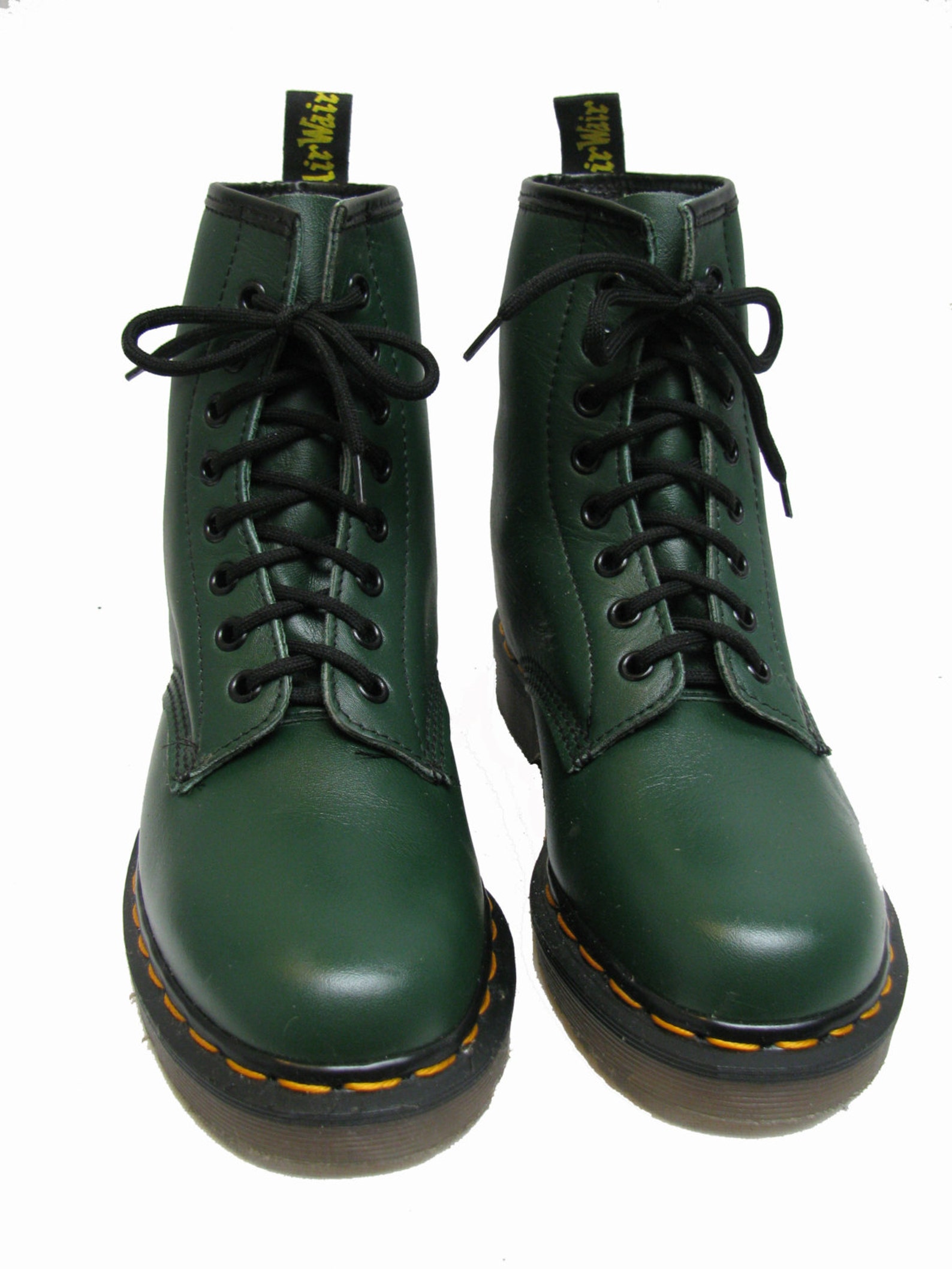 Green Dr Martens Boots Vintage 1980s Womens Doc Martens | Etsy