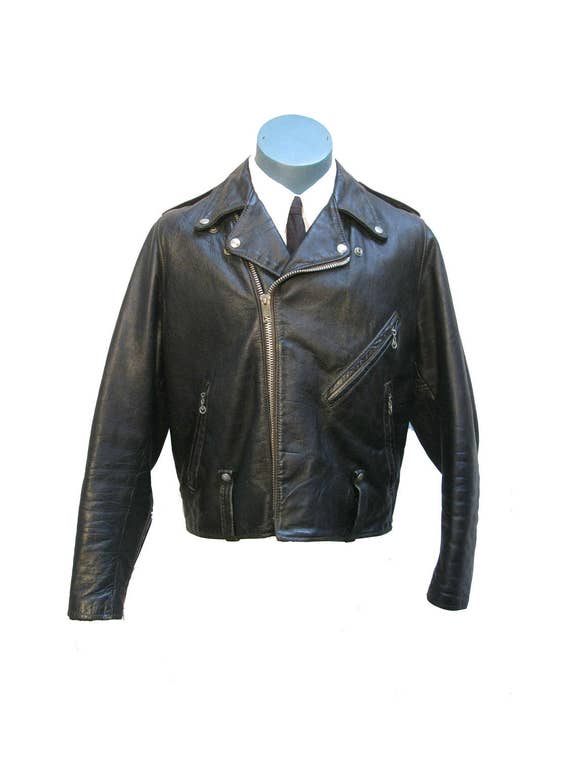 Harley Davidson Amf Motorcycle Jacket Vintage 1970s Mens Black Leather Riders Biker With Built In Kidney Belt Mns Us Size 42