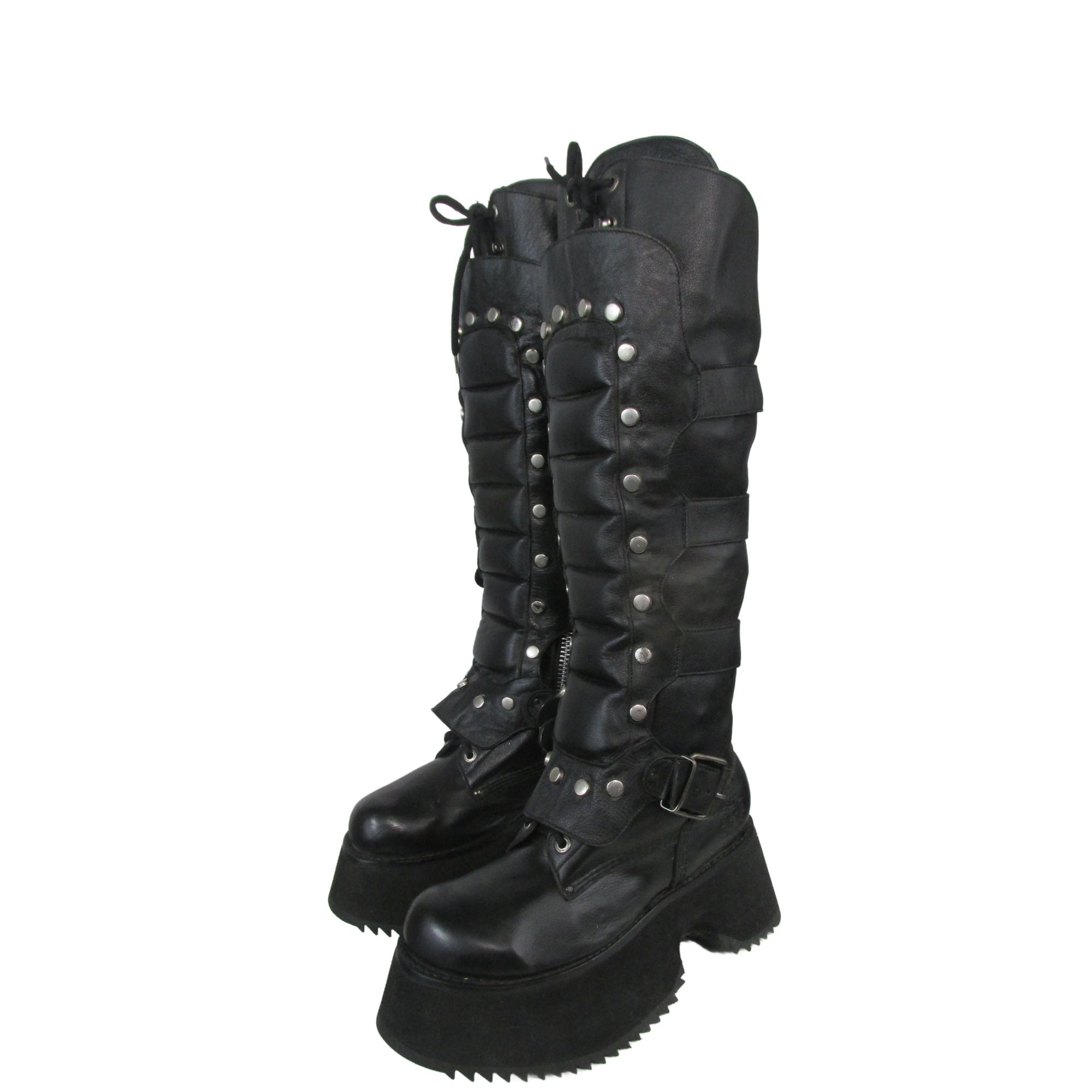 ブーツその他 OPEN THE DOOR platform leather walker middle boots OPEN THE DOOR platform leather walker middle boots (OPEN THE