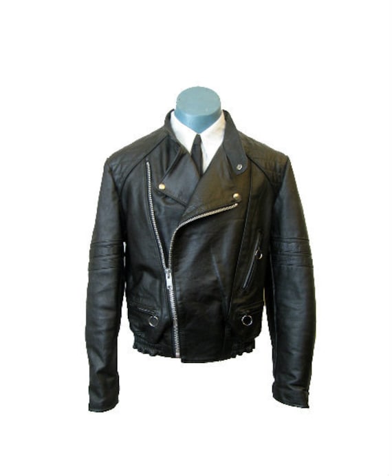 Chaqueta de motocicleta acolchada negra para hombre, chaqueta de cuero para  motociclista negra para hombre, chaqueta Brando Vintage Riding Moto | XS 