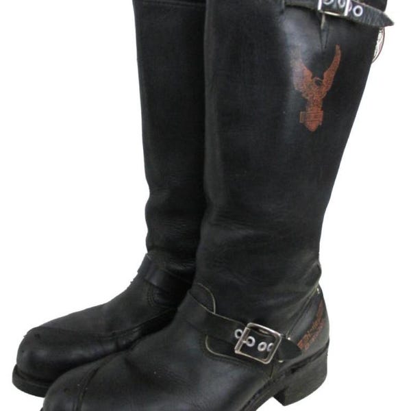 Bottes Biker « The Flat Head » En Cuir Japonais Cloutées - Taille US 8.5 (EU 42) - Occasion