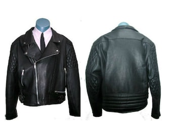 60s sears ブラックシャツジャケット　vintage Vintage 1960s Sears Oakbrook Sportswear D Pocket Black Leather