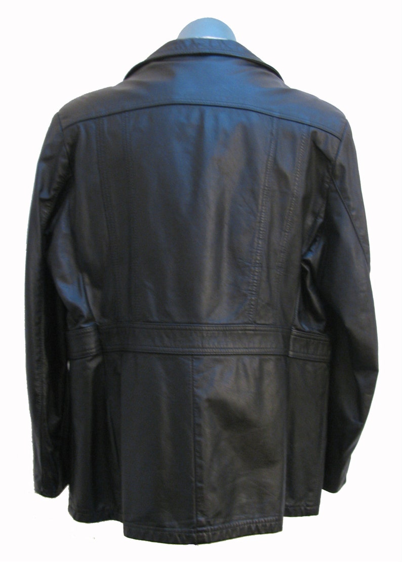 Vintage Mens Greaser Jacket Reed Sportswear Black Leather Etsy